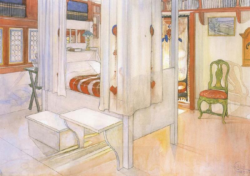 Carl Larsson My Bedroom Watercolor China oil painting art
